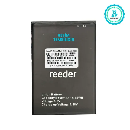 Rova Reeder P13 Blue Max Pro Lite 2022 Batarya Pil 3950 mAh