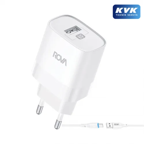 Rova SB106T Şarj Başlığı ve Type-C Şarj Kablosu