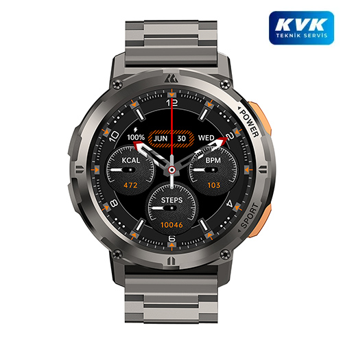 Kospet Tank T2 Smart Watch & Metal Kordon - Gri -  KVK Teknik Servis Garantili