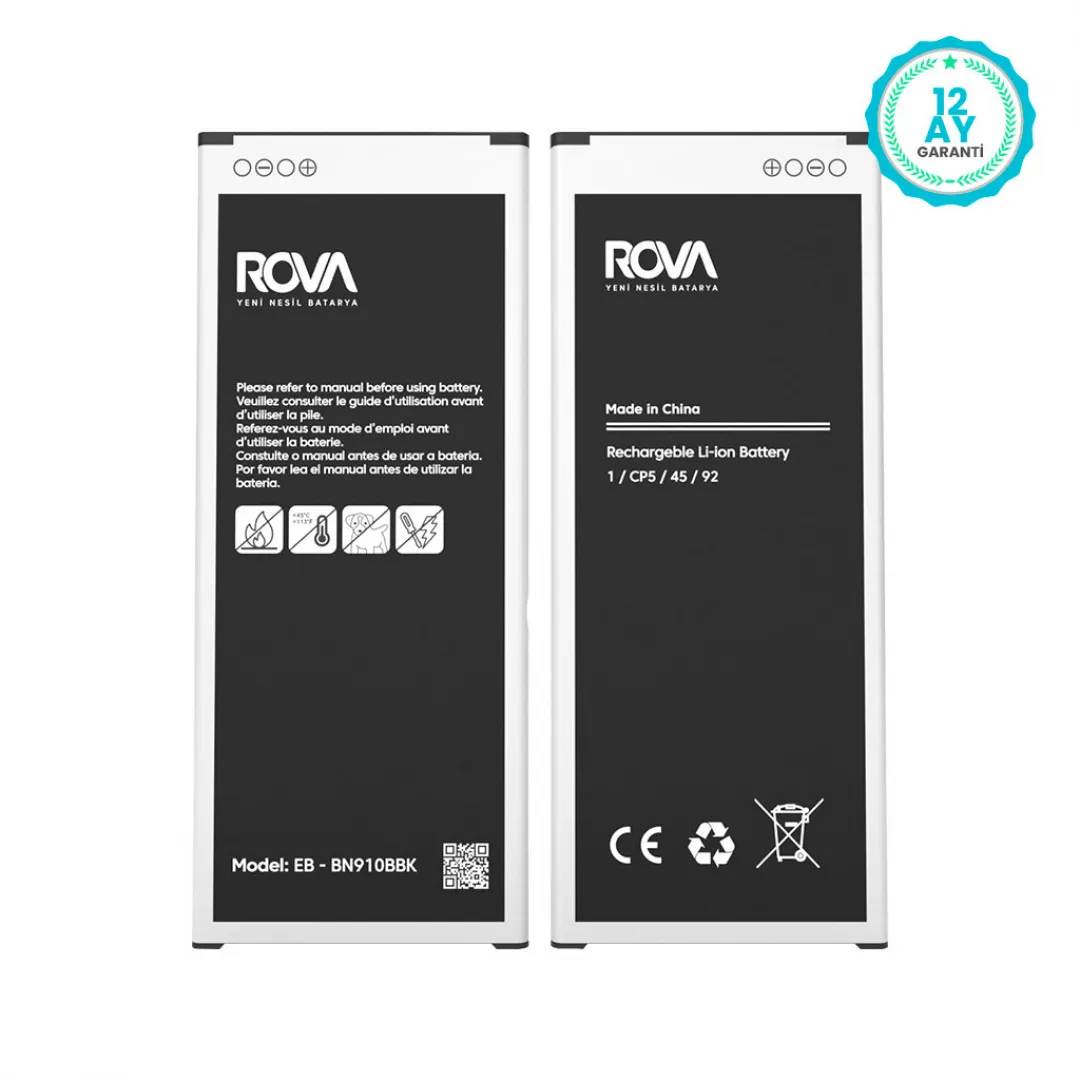 Rova Samsung Note 4 SM-N910 Batarya Pil 3220 mAh
