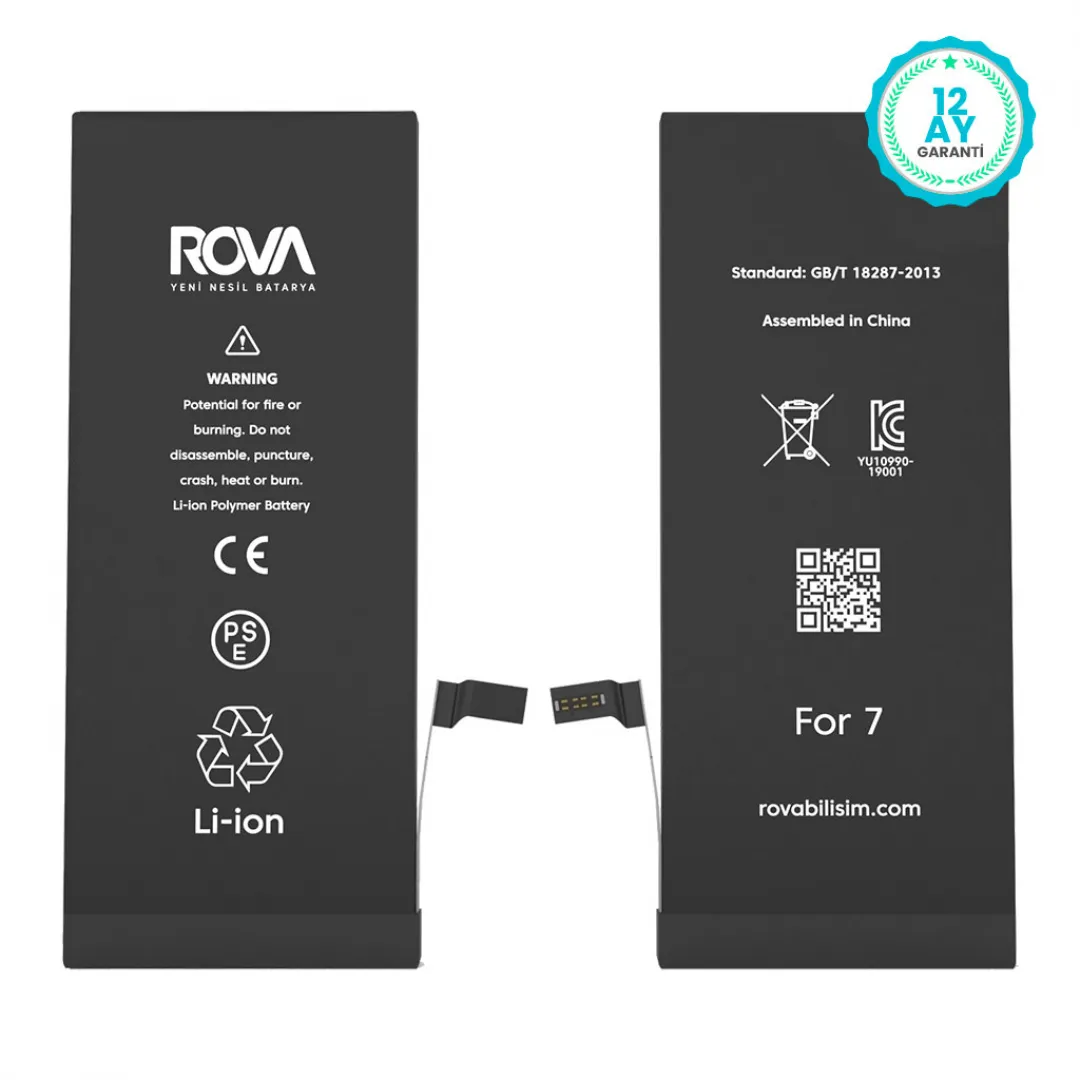 Rova iPhone 7 Yüksek Kapasiteli Batarya Pil 2300 mAh